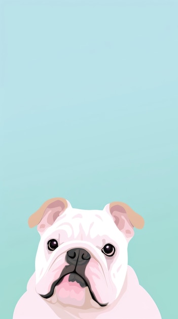 Selfie de bulldog, papel de parede bonito, animal de desenho animado, mamífero.