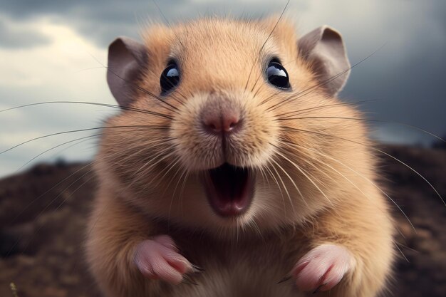 Selfie de hamster encantador Gerar Ai