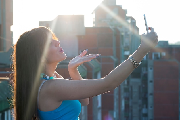 Selfie no telhado