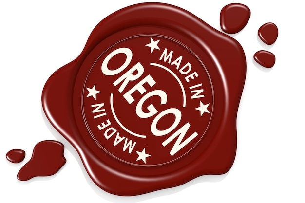 Sello de etiqueta de Made in Oregon