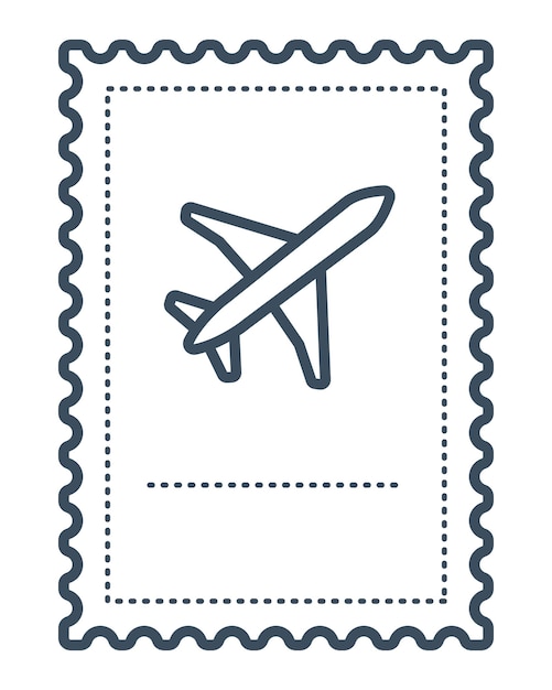 Sello postal aéreo verde de PNG de fondo transparente