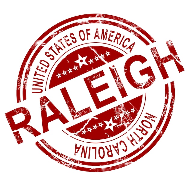 Sello Raleigh con fondo blanco