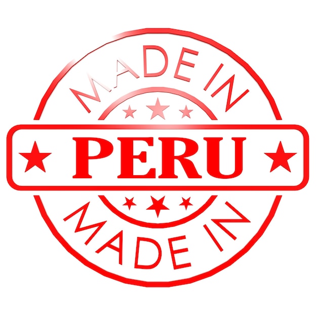 Sello rojo hecho en Perú