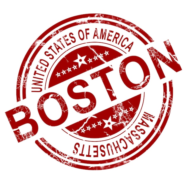 Selo de Boston com fundo branco