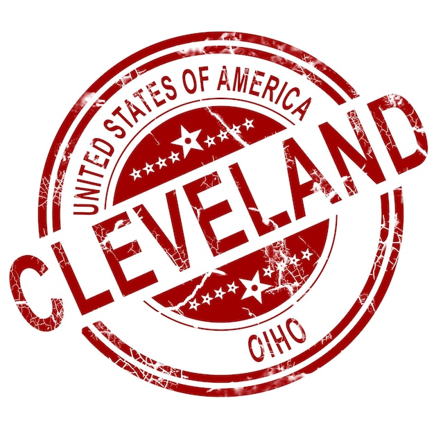 Selo de Cleveland Ohio com fundo branco