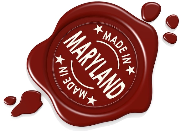 Selo de etiqueta feito em Maryland