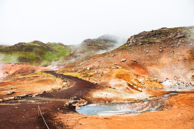 Seltun geothermisches Gebiet in Krysuvik, Halbinsel Reykjanes, Island