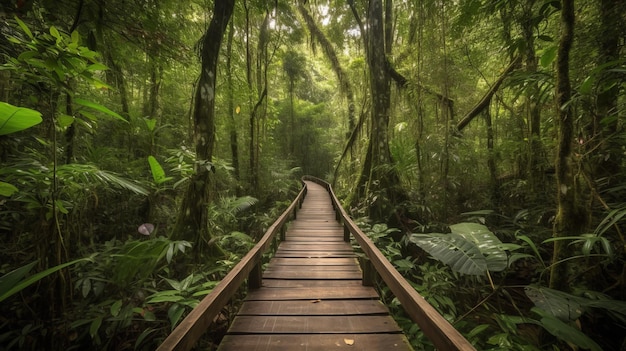 Selva amazónica brasileña Un rico bosque lleno de vida silvestre y plantas