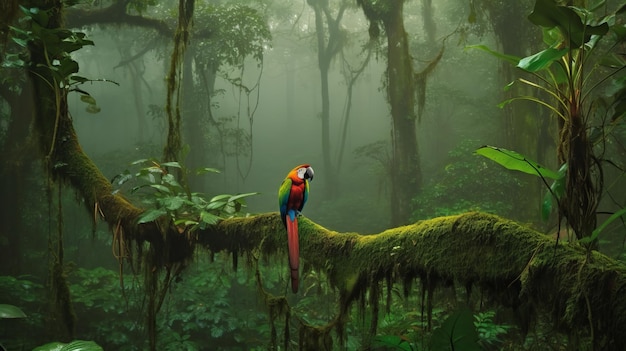 Selva amazónica brasileña Un rico bosque lleno de vida silvestre y plantas