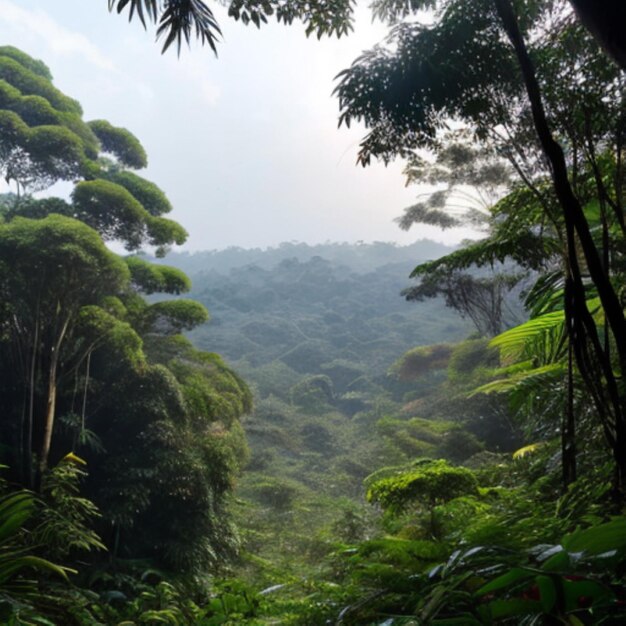 Foto selva com fundo de árvore