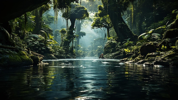 Foto selvas tropicais do sudeste asiático em agosto