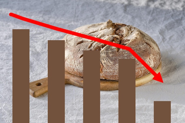 Sem amassar pão artesanal na tábua de corte Bauernbrot alemão significa Pão de Agricultores em Inglês Pão de centeio integral assado em panela de cerâmica em casa