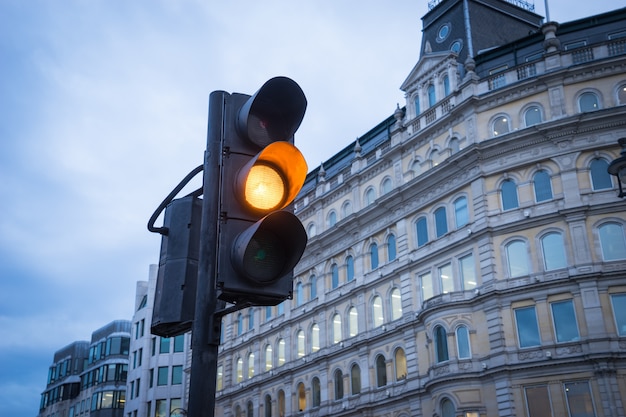 Semáforo no transporte urbano em londres