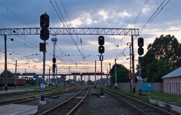 Semáforos ferroviários na ucrânia