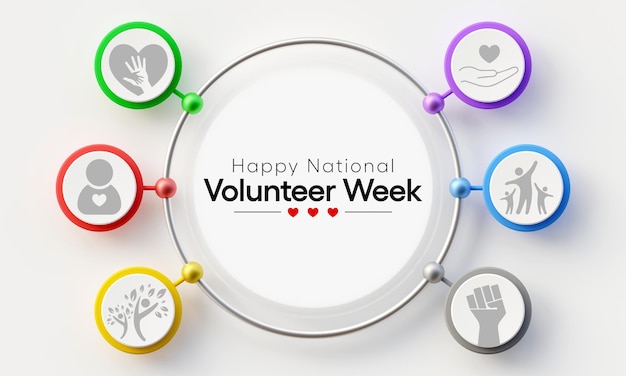 La semana nacional del voluntariado se celebra todos los años en abril.