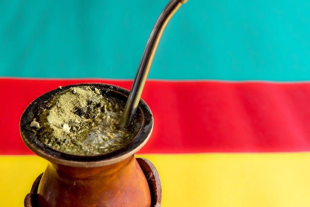 Semana tradicional do sul do brasil. semana farroupilha dos gaúchos. tradicional yerba mate da américa do sul (chimarrão no brasil).