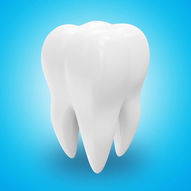 Sembol de dente saudável em azul