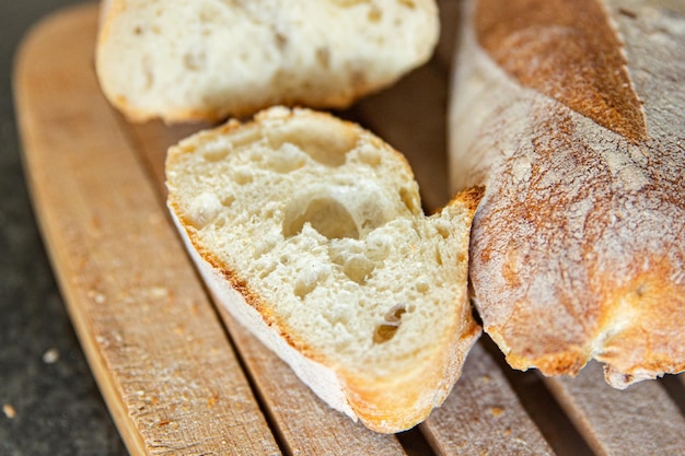 sementes de pão baguete francês refeição fresca lanche na mesa cópia espaço fundo de comida