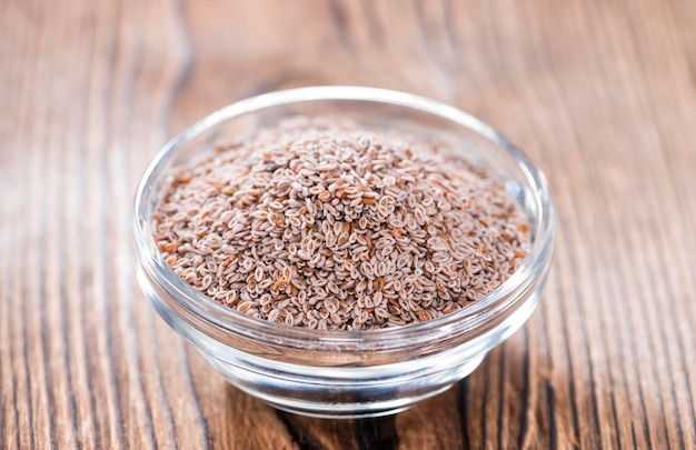 Sementes de Psyllium em uma tigela