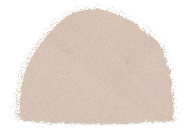 Semicírculo beige sólido dibujado a mano elemento de acuarela transparente png