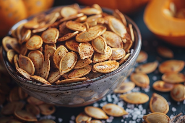 Semillas de calabaza asadas caseras con sal de mar