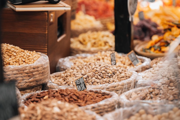 Foto semillas crudas cereales alimentos saludables