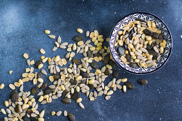 Semillas de girasol y calabaza