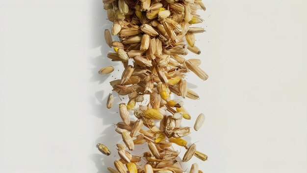 Las semillas de maíz que caen aisladas