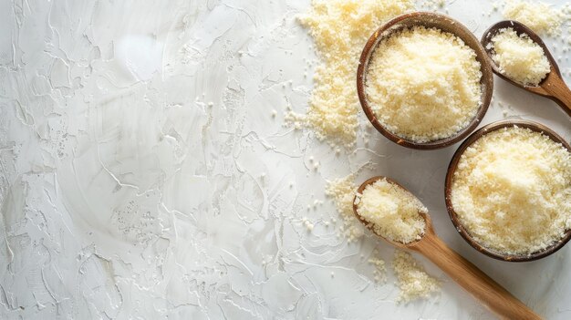 Semolina dourada em branco