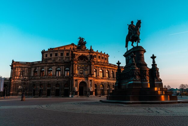 Foto semperoper arquitectura de dresde edificio de la ciudad