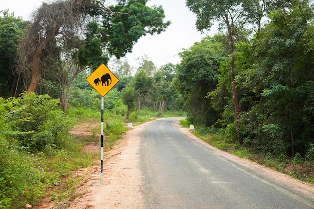 Señal de advertencia de elefante