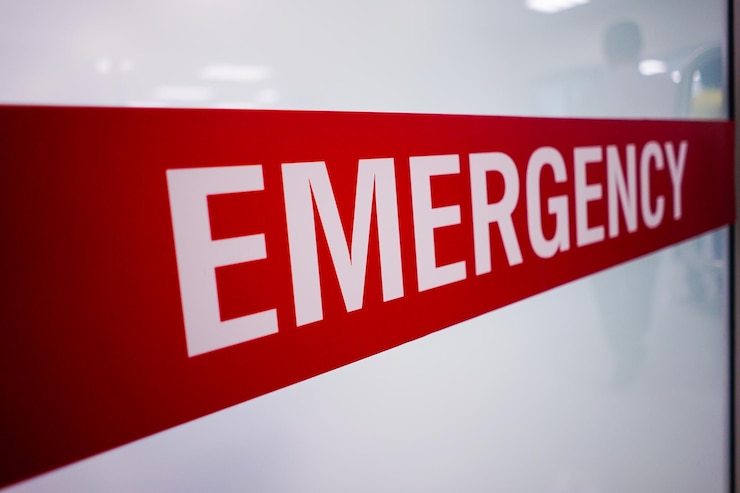 Foto señal de emergencia en el hospital