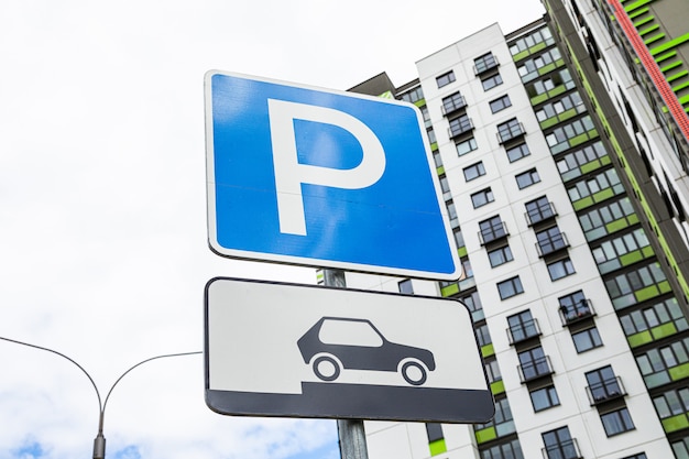 Foto señal de estacionamiento del vehículo