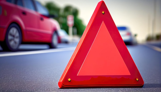 Señal de parada de emergencia en la carretera IA generativa