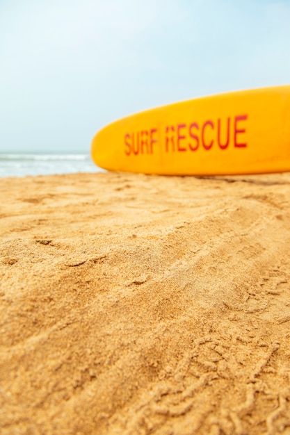 Señal de rescate de surf en Agonda, Goa, India