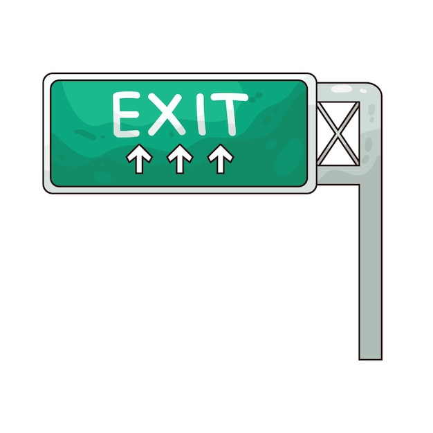 señal de salida de carretera