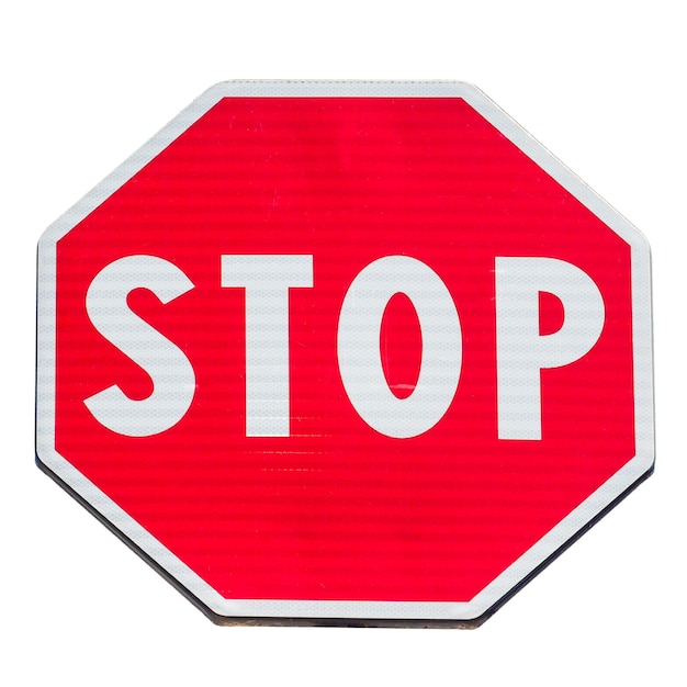 Foto señal de stop aislada