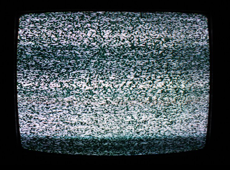Sin señal de televisión textura efecto de ruido granulado de televisión como fondo