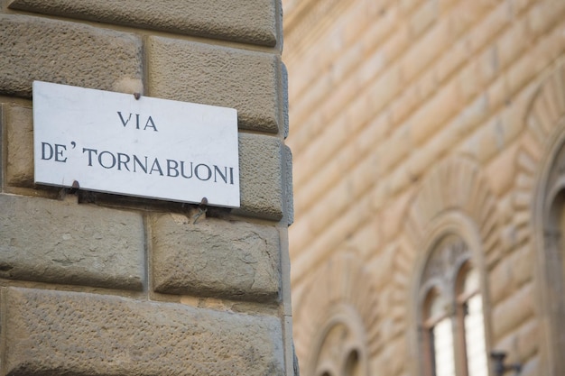 Señal de vía de' tornabuoni