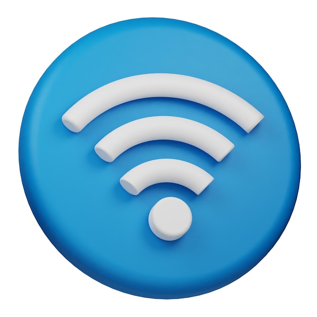 señal wifi icono 3D aislado en el fondo blanco