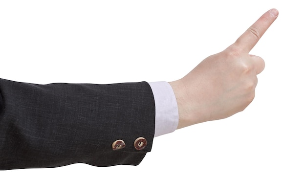 Señalar el gesto de la mano con el dedo índice