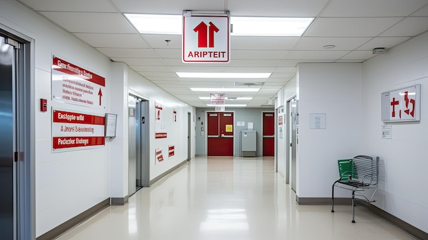 Foto señalización de entrada del edificio del hospital