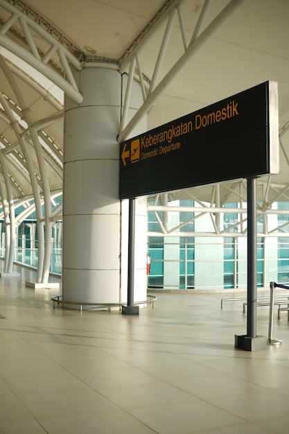 señalización de led en el aeropuerto de Indonesia