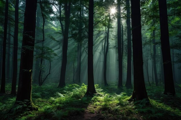 Foto el sendero del bosque místico