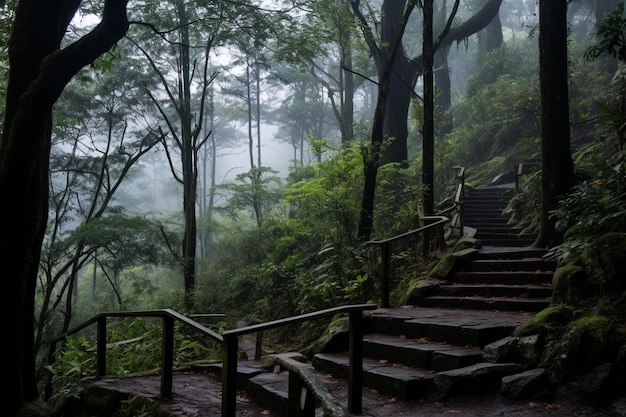 El sendero natural de Ang ka en el parque nacional de doi inthanon