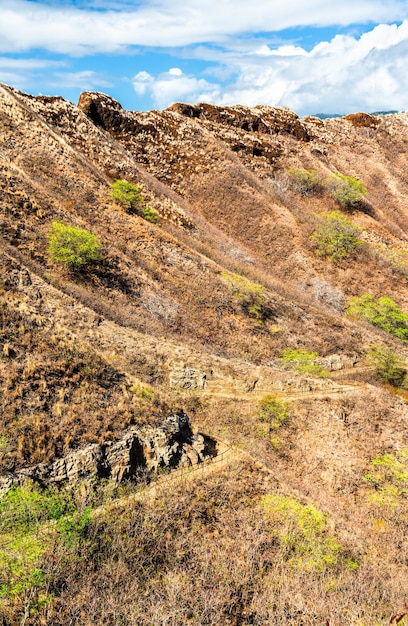 Foto el sendero de observación de diamond head en la isla de oahu en hawai