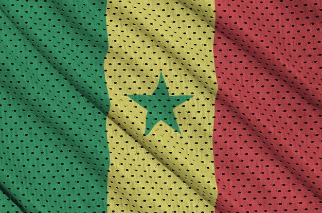 Senegal-Flagge auf Sportbekleidung aus Polyester-Nylon gedruckt