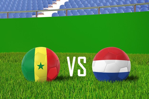 Senegal gegen die Niederlande im Stadion