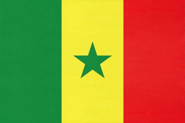 Senegal National Stoff Flagge