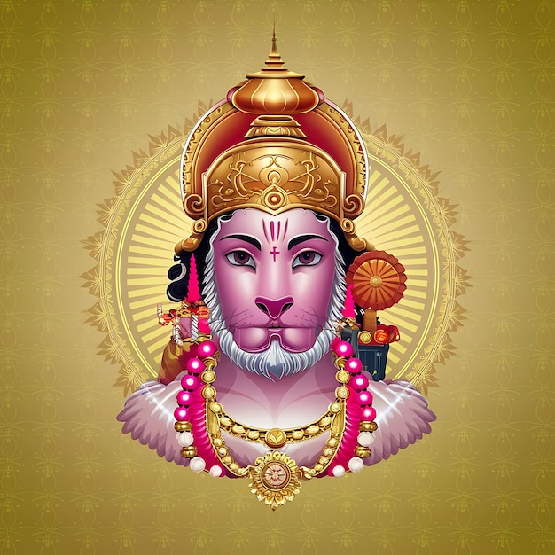 Senhor Hanuman para o desenho de ilustração de Hanuman Jayanti